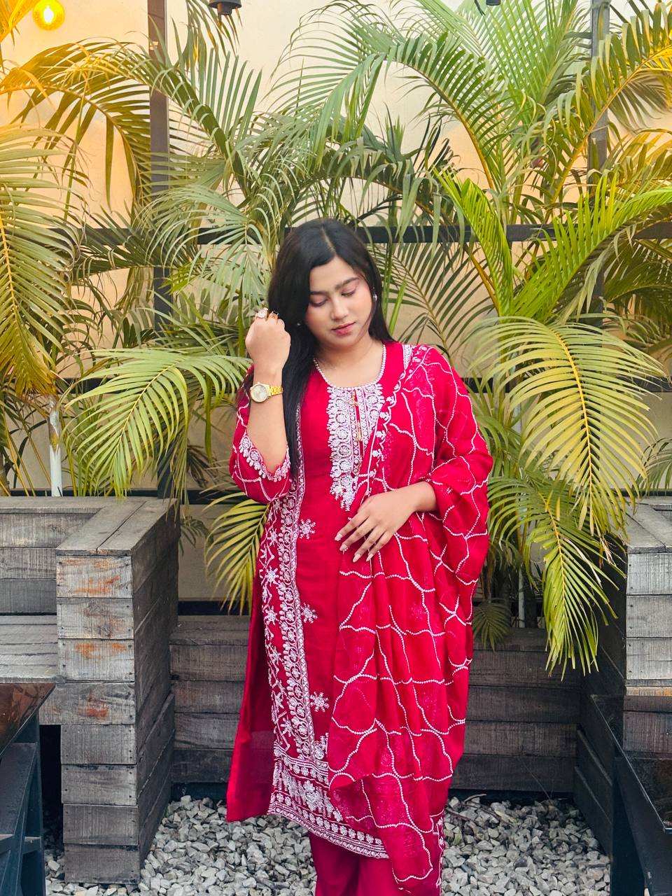 জর্জেট এমব্রয়ডারি ফোর পিস