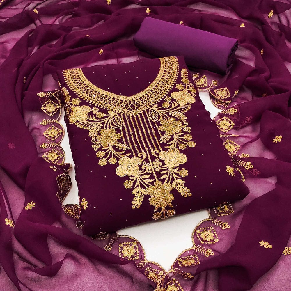 জর্জেট এমব্রয়ডারি ফোর পিস